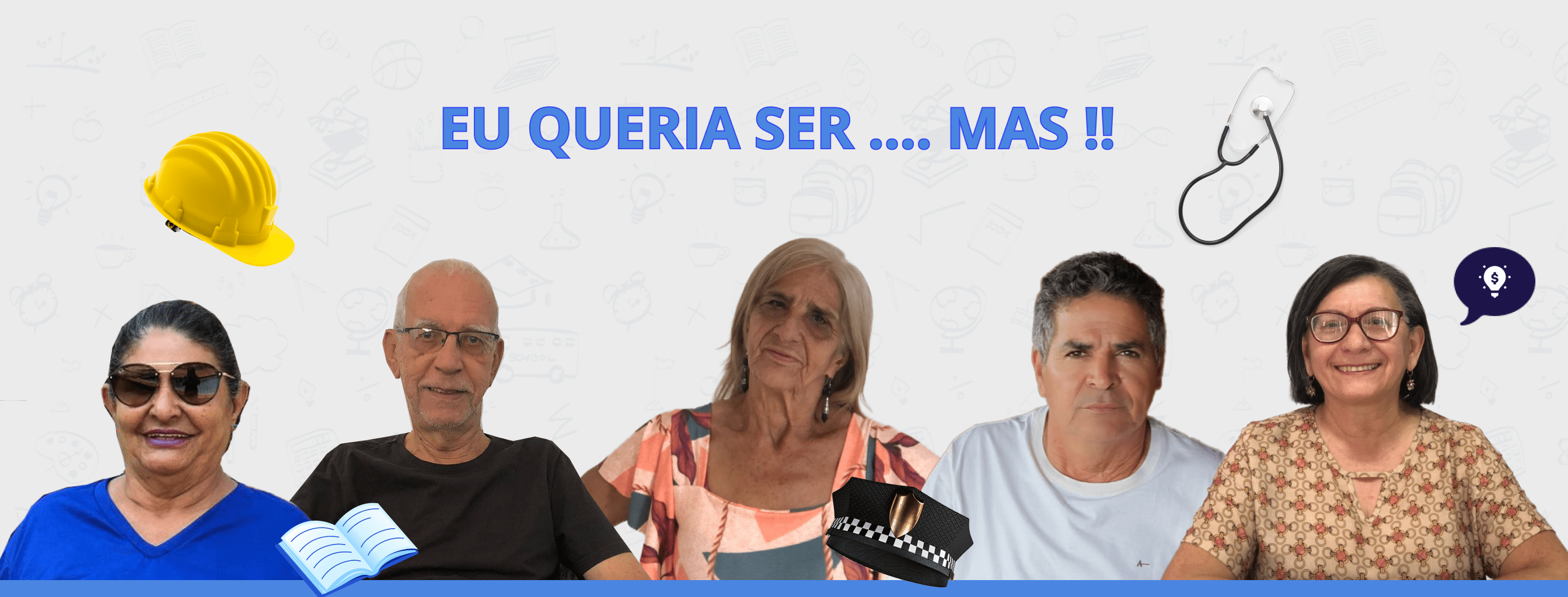 A capa mostra todos os participantes 60 +.