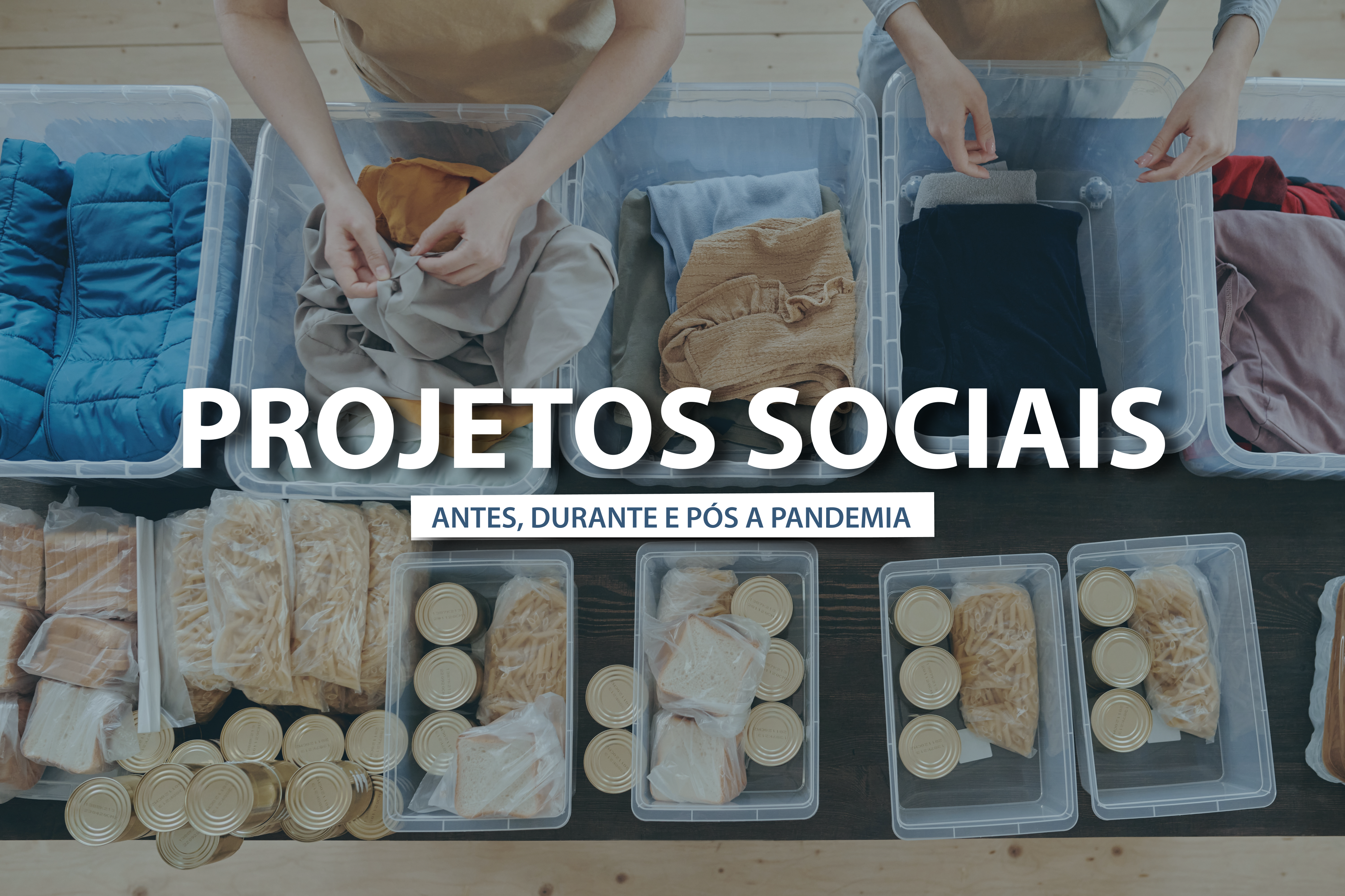 Capa remetente as doações de roupas e comidas.