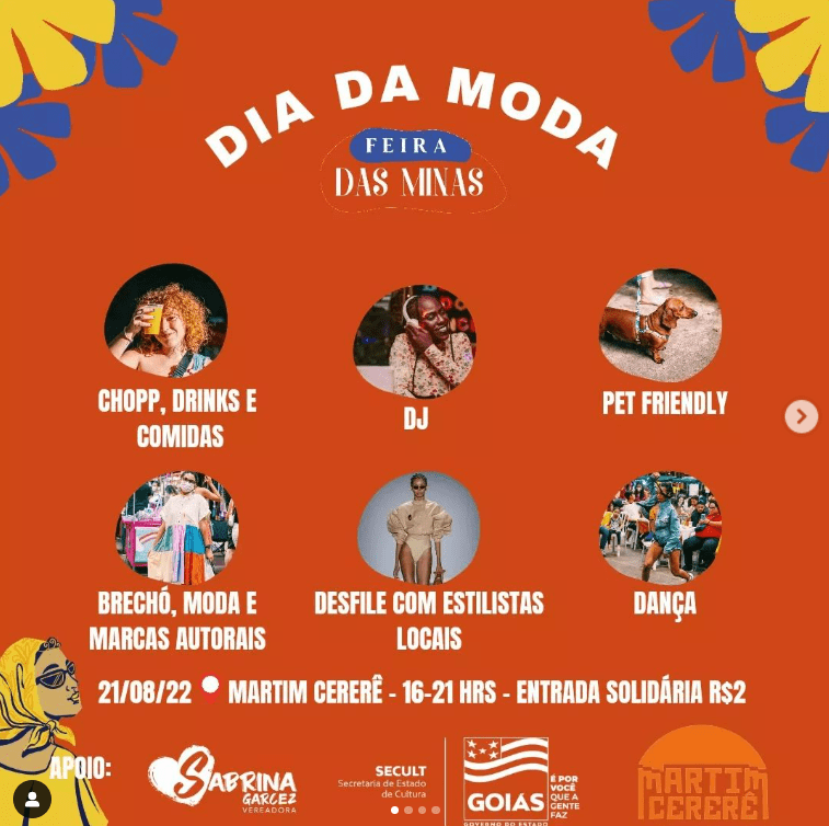 Arte digital do evento, com informações da programação e horário do evento.