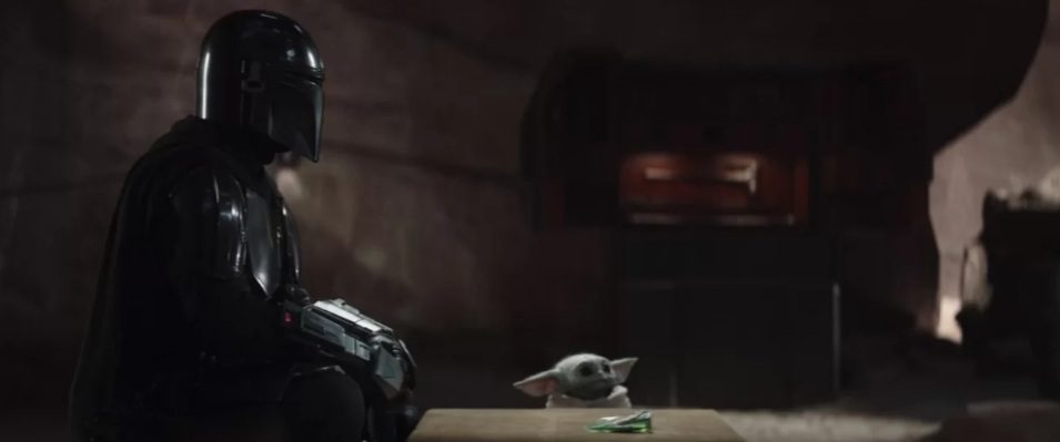 Din Djarin e Grogu falam com a Armeira em busca de uma chance para voltar a ser mandaloriano (The Mandalorian/LucasFilm/Divulgação)