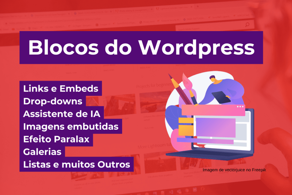 banner para vídeos tutoriais de blocos do WordPress