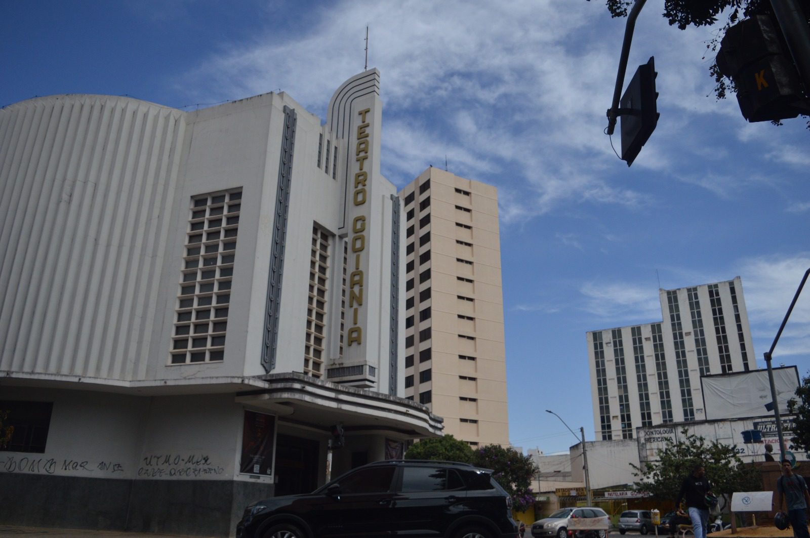 O Teatro Goiânia é um dos bens tombados na cidade. Foto: Rafaela Nogueira.