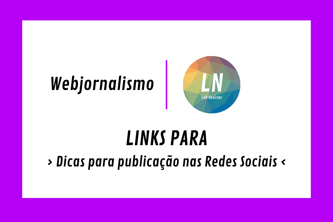 texto na imagem: dicas para publicação nas redes sociais - webjornalismo