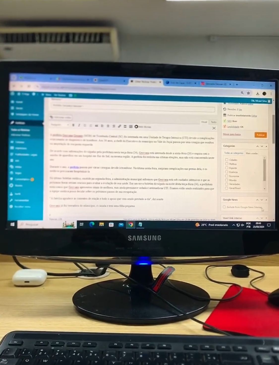 Jornalismo: Entre a correria e a humanidade Foto: Micael Silva