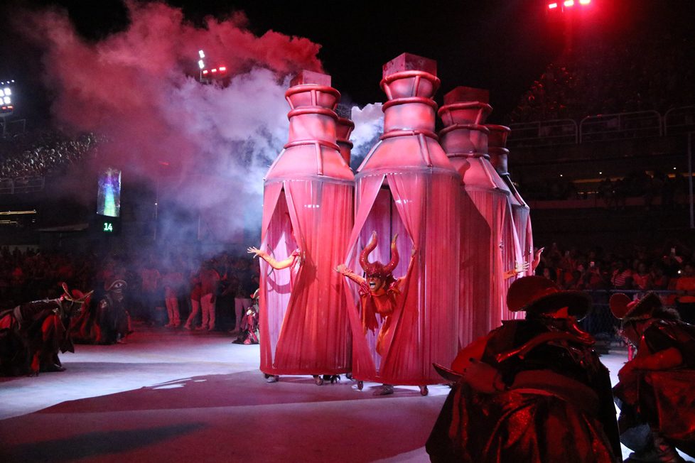 Ensaio técnico do Salgueiro na Sapucaí para o Carnaval 2025. Foto: Allan Duffes, 2025.