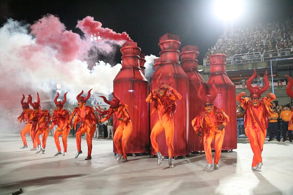 Ensaio técnico do Salgueiro na Sapucaí para o Carnaval 2025. Foto: Allan Duffes, 2025.