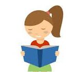 Foto de menina lendo um livro