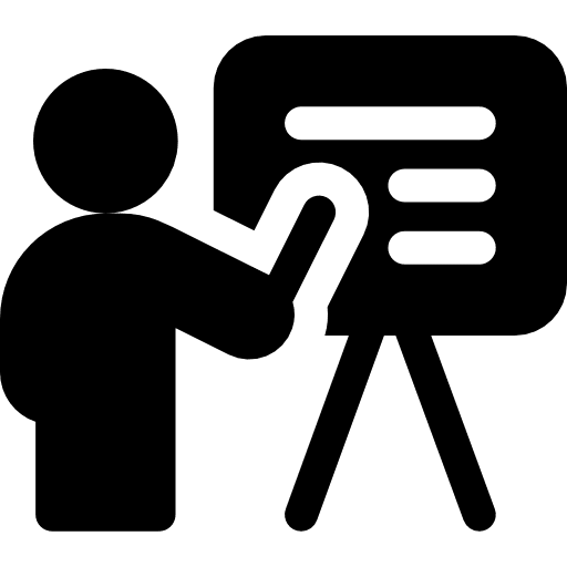 ícone de aula e professor